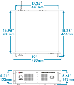 EF-20 Controller Dimensions: 430 x 440 x 132 mm / 16.9 x 17.4 x 5.2 in.